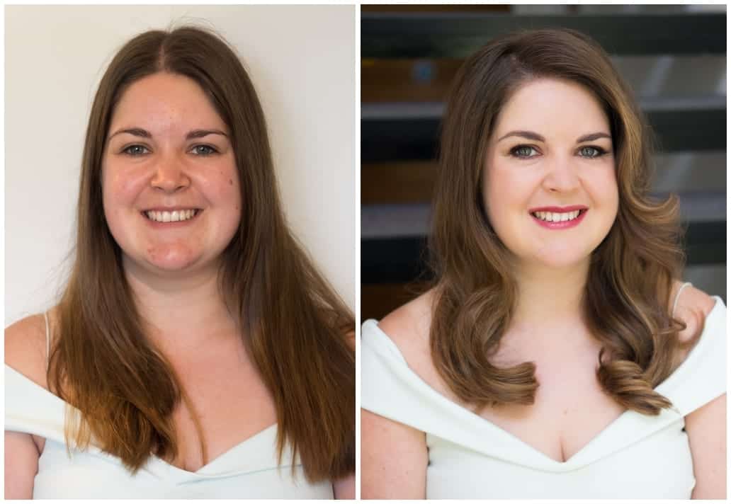 Before and after makeover experience shot