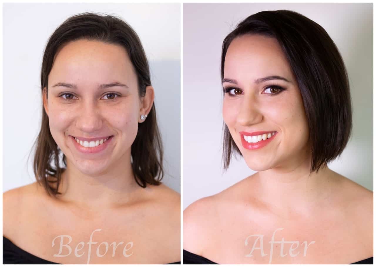 Before and after makeup