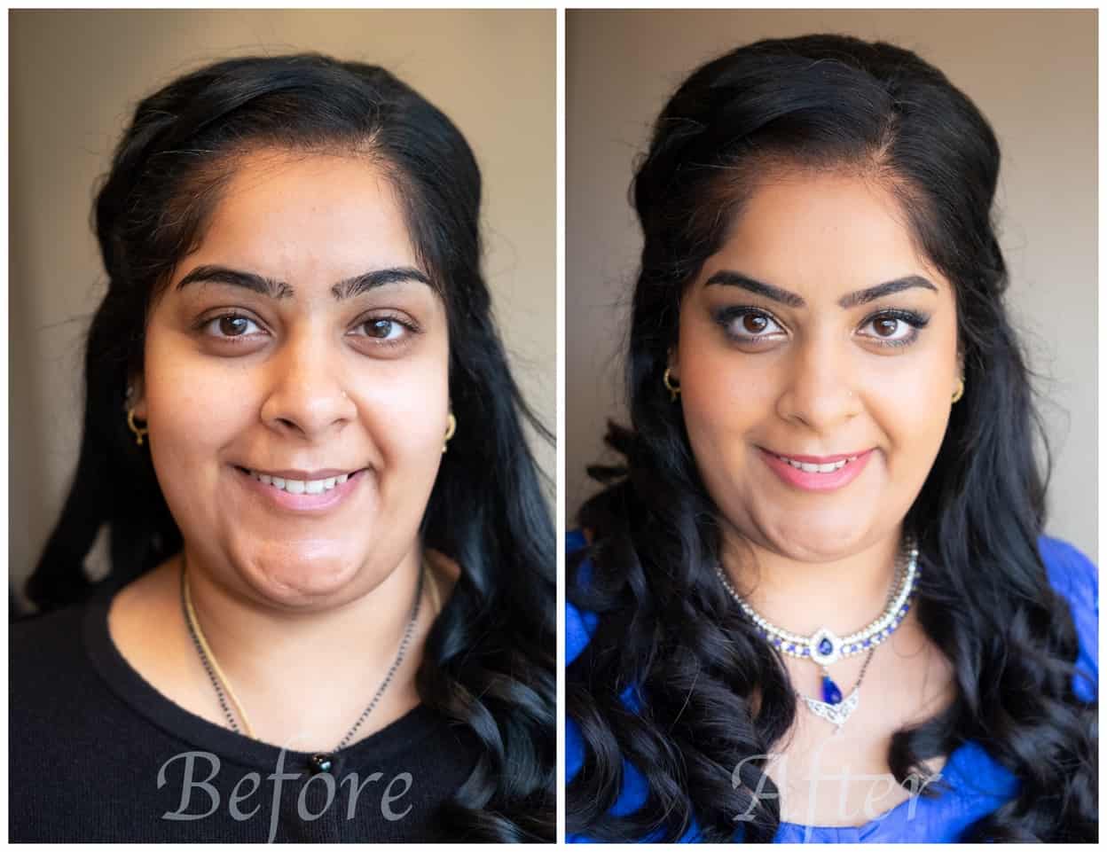 Before and after makeup