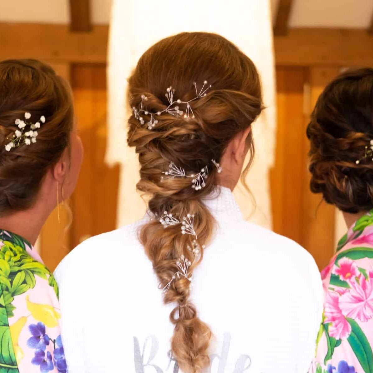 Hertfordshire bride and bridesmaids hair and makeup